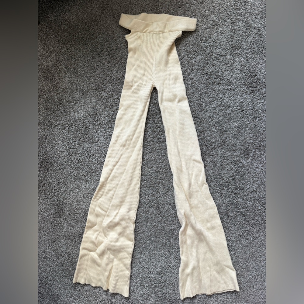 Camila Coelho Cream Ribbed Knitwear